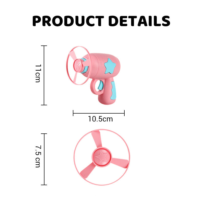 🛸 LED Flying Disc Launcher Gun Toy – Glowing discs, long range & easy to use