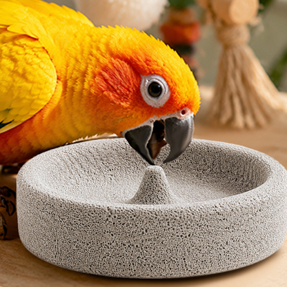 🔥2-in-1 Volcanic Rock Bird Food Bowl & Beak Grinder