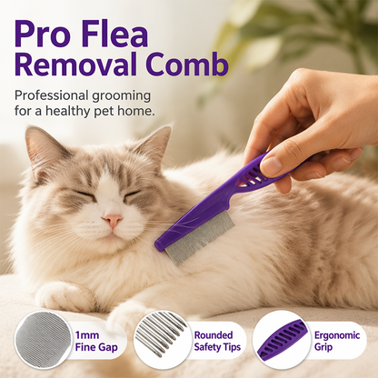 Fine Tooth Flea Comb for Cats & Dogs