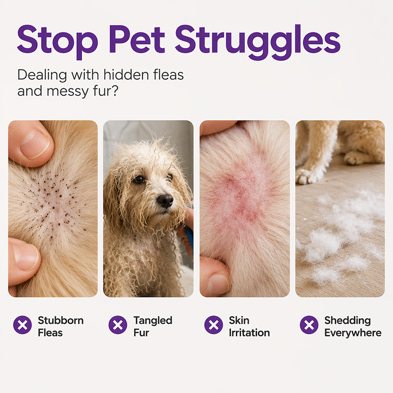 Fine Tooth Flea Comb for Cats & Dogs