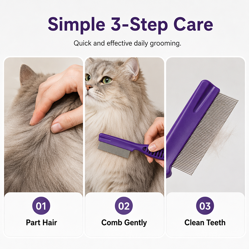 Fine Tooth Flea Comb for Cats & Dogs