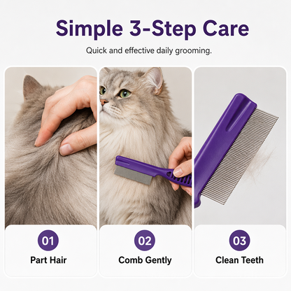 Fine Tooth Flea Comb for Cats & Dogs