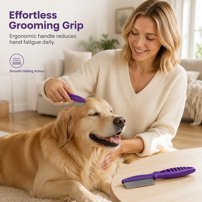 Fine Tooth Flea Comb for Cats & Dogs