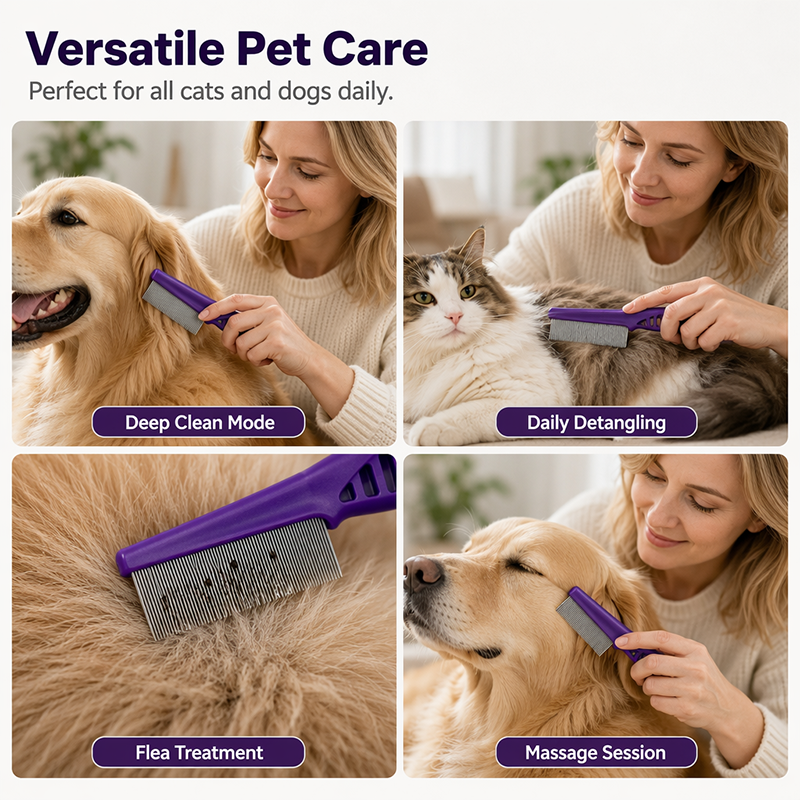 Fine Tooth Flea Comb for Cats & Dogs