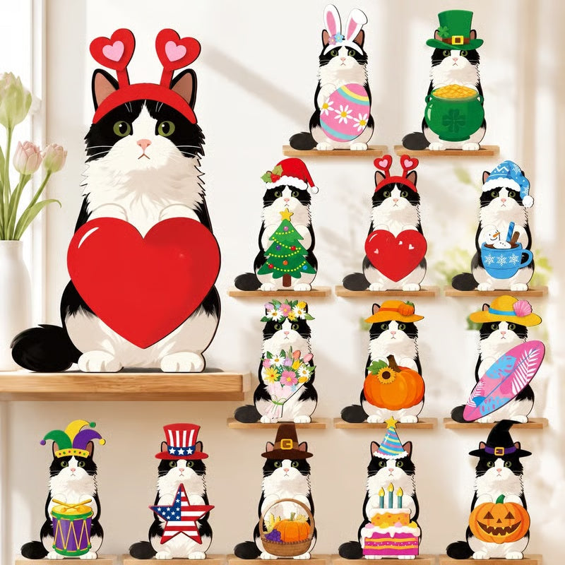 Interchangeable Wooden Seasonal Animal Decor
