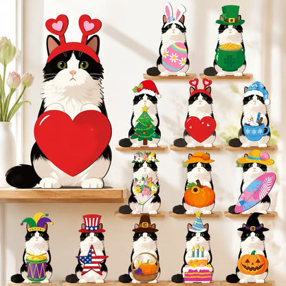 Interchangeable Wooden Seasonal Animal Decor