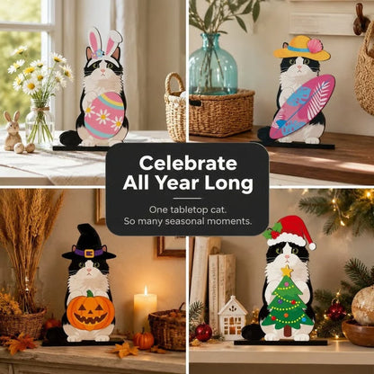 Interchangeable Wooden Seasonal Animal Decor