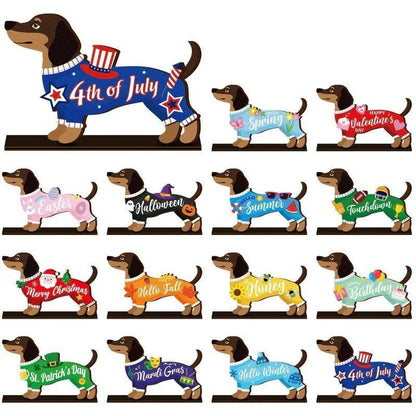 Interchangeable Wooden Seasonal Animal Decor