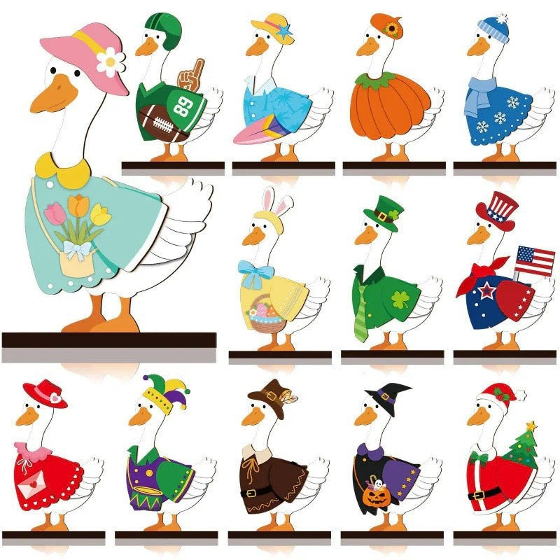 Interchangeable Wooden Seasonal Animal Decor