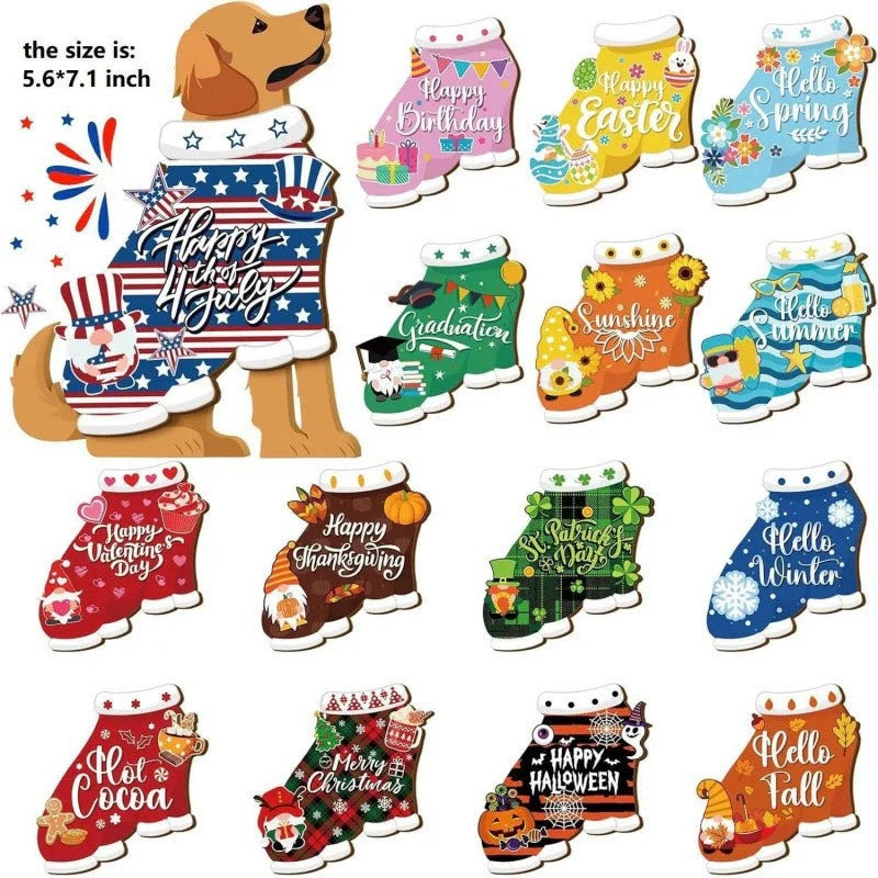 Interchangeable Wooden Seasonal Animal Decor
