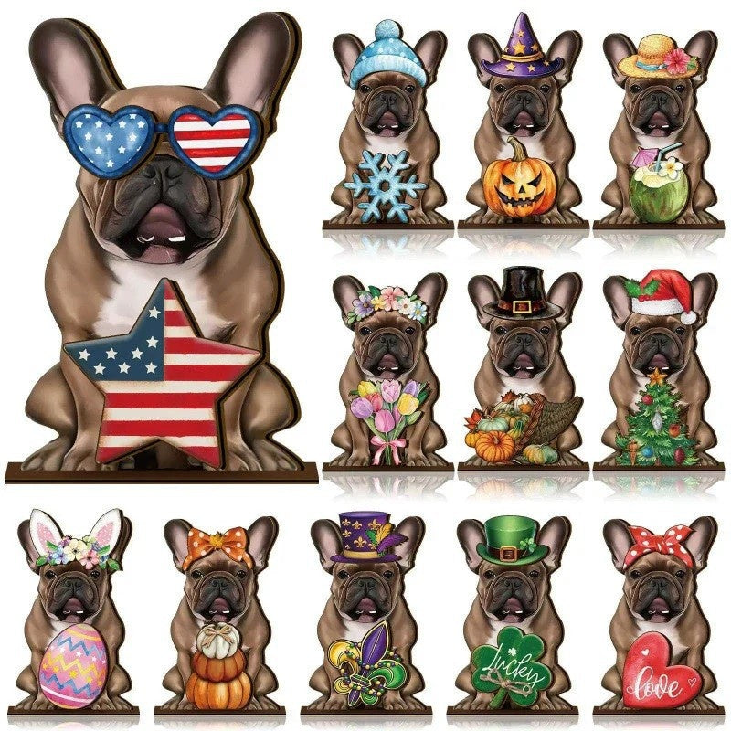 Interchangeable Wooden Seasonal Animal Decor