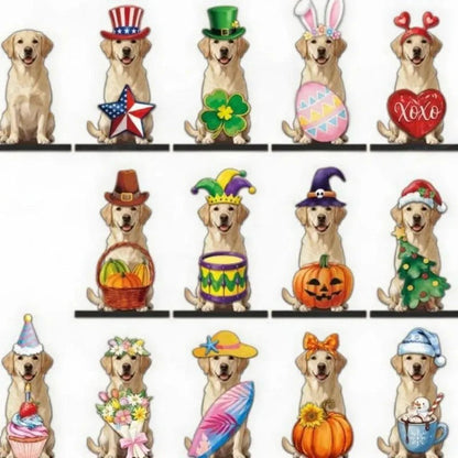 Interchangeable Wooden Seasonal Animal Decor