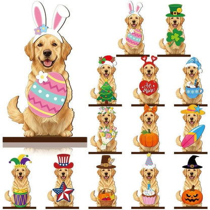 Interchangeable Wooden Seasonal Animal Decor