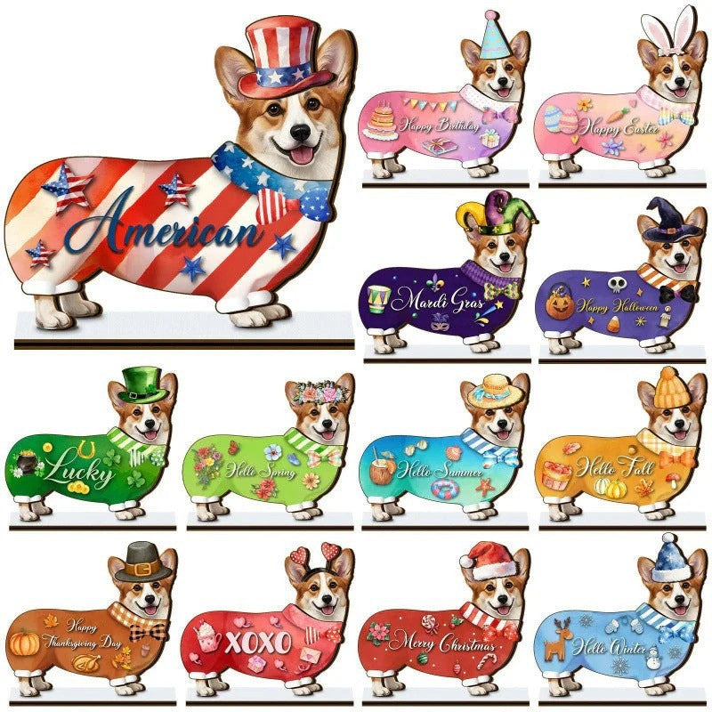 Interchangeable Wooden Seasonal Animal Decor