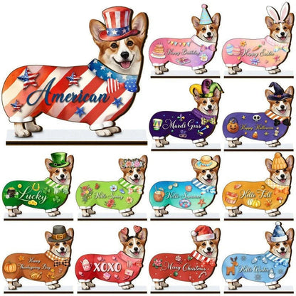 Interchangeable Wooden Seasonal Animal Decor