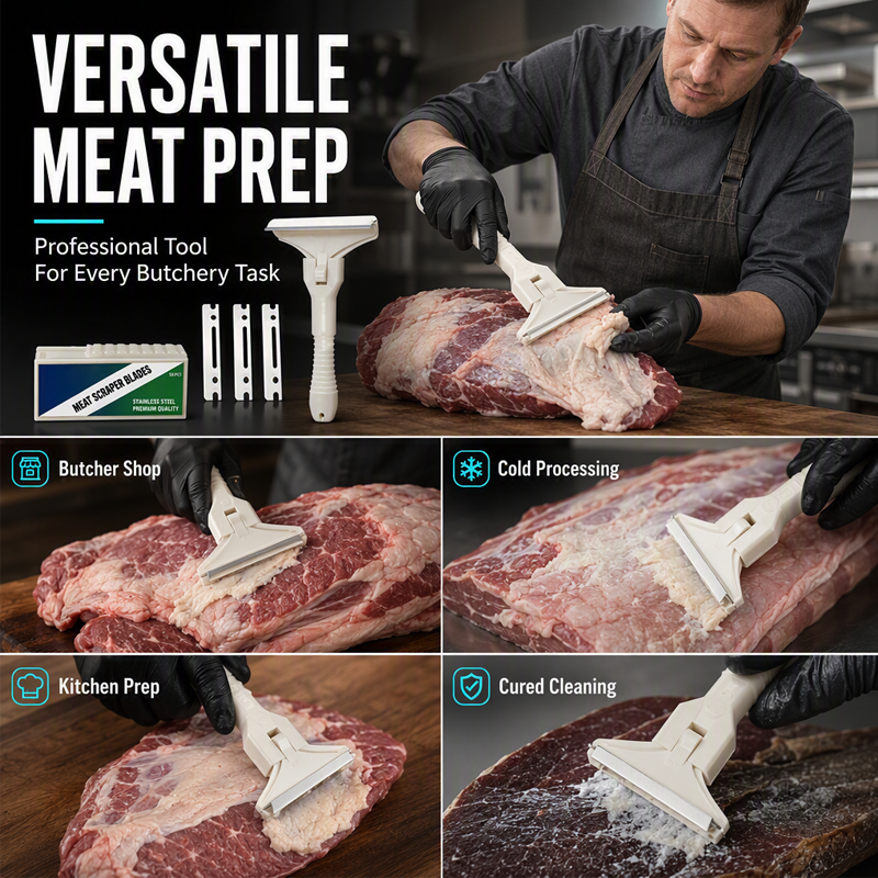 Stainless Steel Meat Scraper for Fat & Fascia Removal