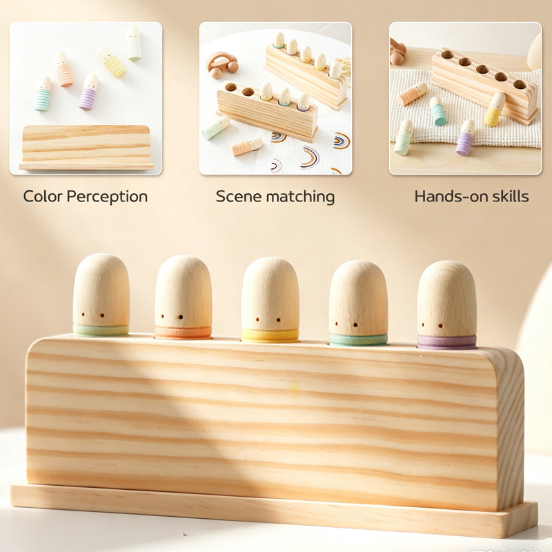 🌈 Wooden Pop-Up Toy – Multicolor Push & Pop Learning Toy for Toddlers & Preschoolers | 2026 HOT SALE 🔥