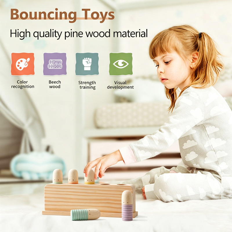 🌈 Wooden Pop-Up Toy – Multicolor Push & Pop Learning Toy for Toddlers & Preschoolers | 2026 HOT SALE 🔥