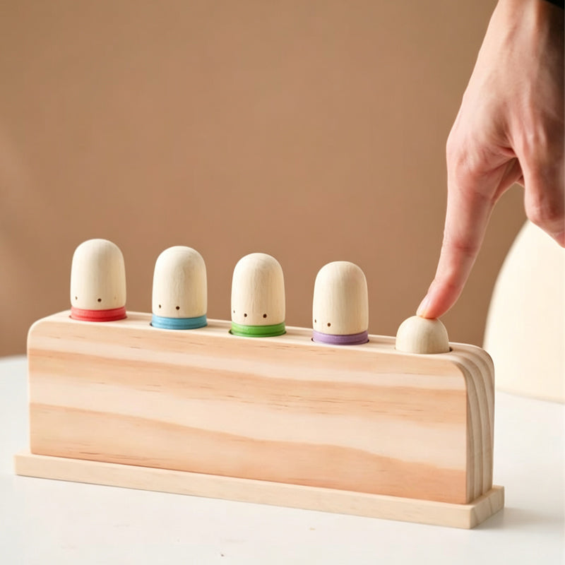 🌈 Wooden Pop-Up Toy – Multicolor Push & Pop Learning Toy for Toddlers & Preschoolers | 2026 HOT SALE 🔥
