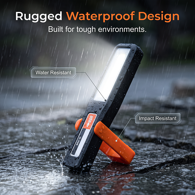 🔦 Ultra-Bright COB Work Light – Rechargeable Magnetic LED Work Light with Folding Stand for Garage & Car Repairs