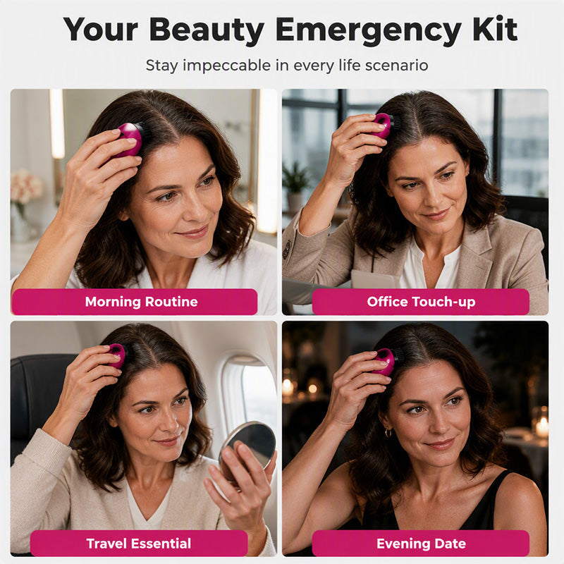 💇‍♀️ Portable Instant Hair Touch-Up Comb – Quick Gray Coverage Anywhere ✨