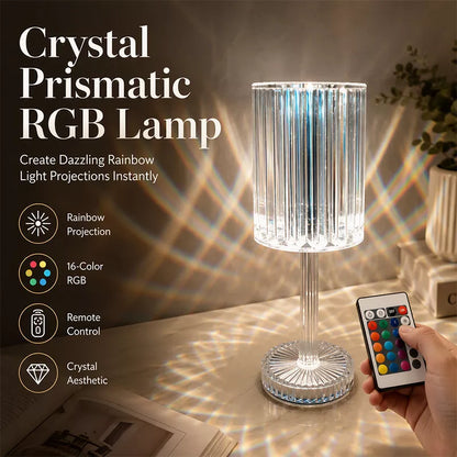 Acrylic Touch Rose Crystal Table Lamp