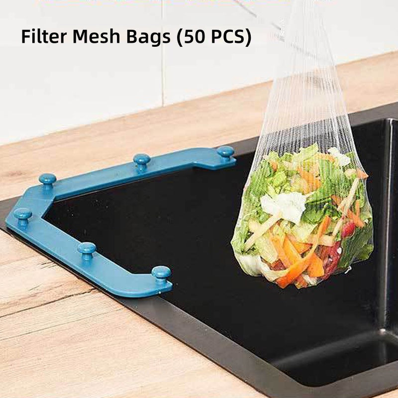 Triangular Sink Strainer Holder & Mesh Bags