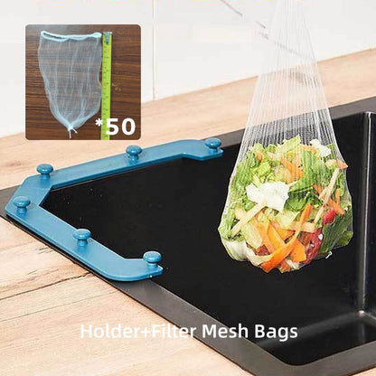 Triangular Sink Strainer Holder & Mesh Bags
