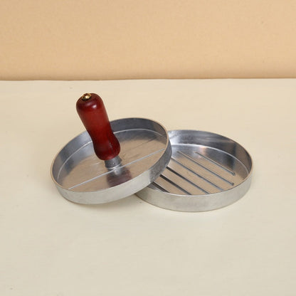🍔 Burger Press with Wooden Handle – Perfect Patties Made Easy 🔥