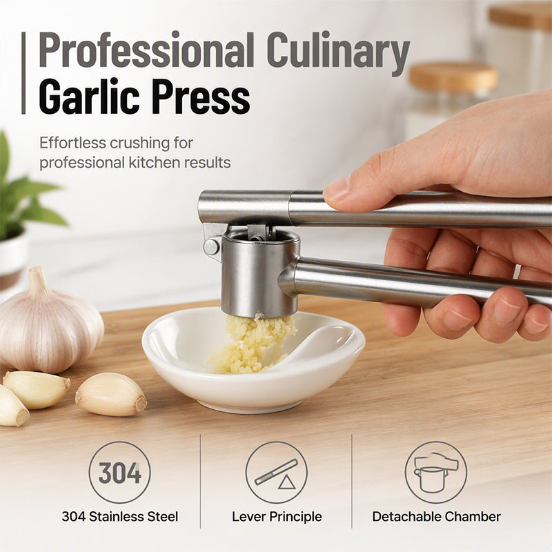 🧄 Stainless Steel Garlic Press – Make Fresh Garlic Prep Easier ✨