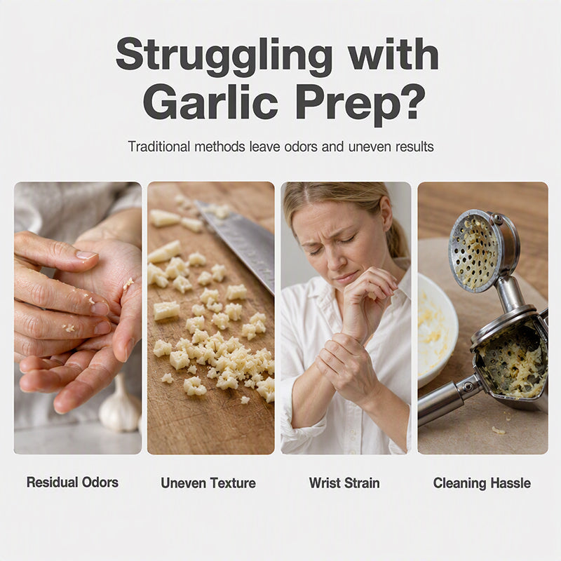 🧄 Stainless Steel Garlic Press – Make Fresh Garlic Prep Easier ✨