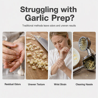 🧄 Stainless Steel Garlic Press – Make Fresh Garlic Prep Easier ✨