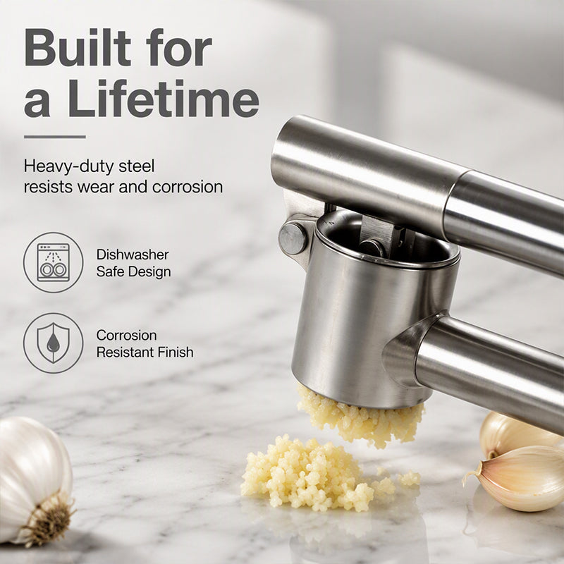🧄 Stainless Steel Garlic Press – Make Fresh Garlic Prep Easier ✨