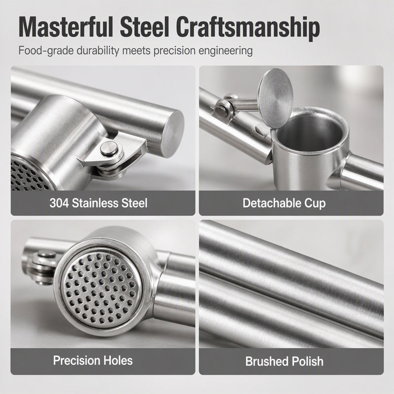 🧄 Stainless Steel Garlic Press – Make Fresh Garlic Prep Easier ✨
