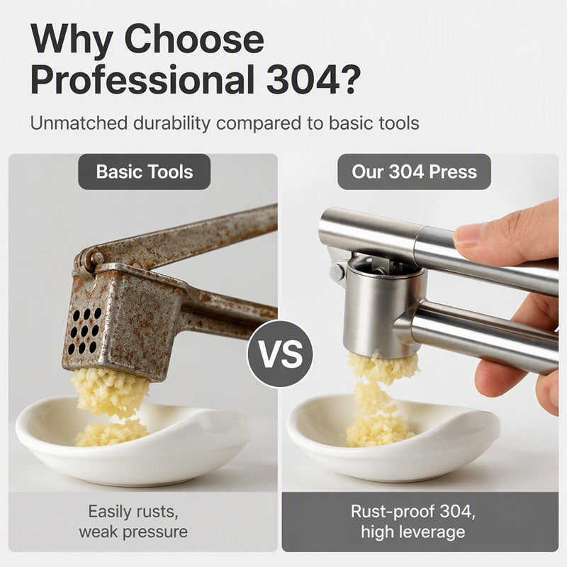 🧄 Stainless Steel Garlic Press – Make Fresh Garlic Prep Easier ✨