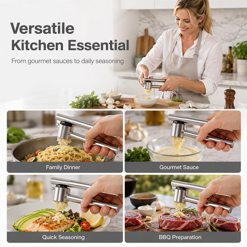 🧄 Stainless Steel Garlic Press – Make Fresh Garlic Prep Easier ✨