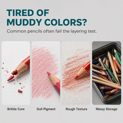 🎨 Professional Oil Colored Pencils – Create Vibrant Artwork With Smooth Blending ✨