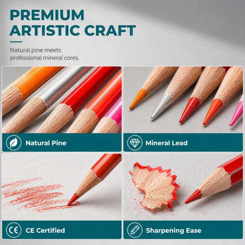 🎨 Professional Oil Colored Pencils – Create Vibrant Artwork With Smooth Blending ✨