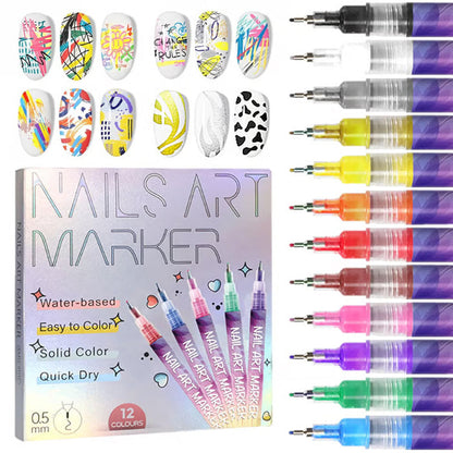 🎨 Nail Art Pens – Create Precise, Vibrant Nail Designs in Seconds ✨
