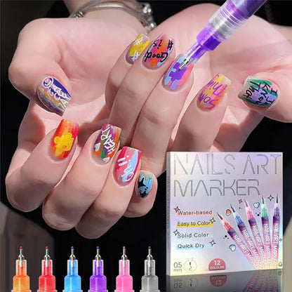 🎨 Nail Art Pens – Create Precise, Vibrant Nail Designs in Seconds ✨