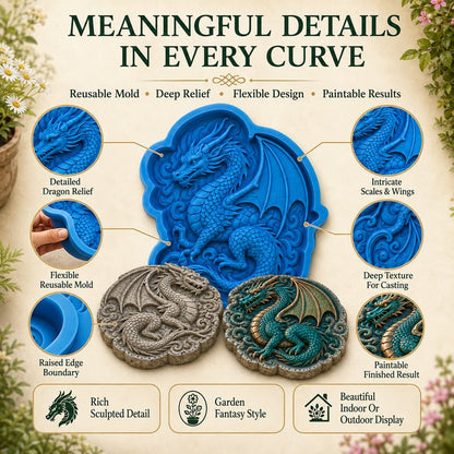 🐉 Dragon Garden Mold – Create Unique DIY Stepping Stones & Outdoor Decor ✨