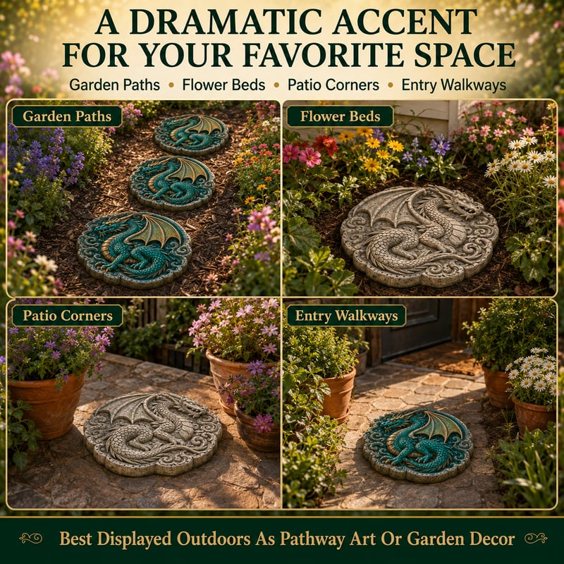 🐉 Dragon Garden Mold – Create Unique DIY Stepping Stones & Outdoor Decor ✨