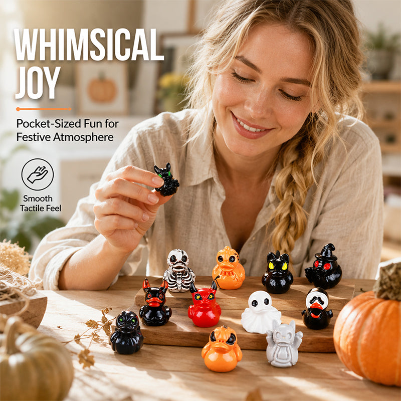 🐥 Halloween Duck Ornaments – Cute Spooky Decor