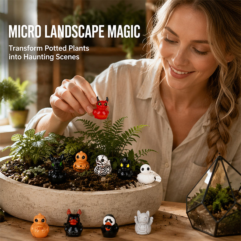 🐥 Halloween Duck Ornaments – Cute Spooky Decor