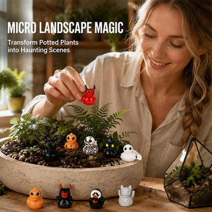 🐥 Halloween Duck Ornaments – Cute Spooky Decor