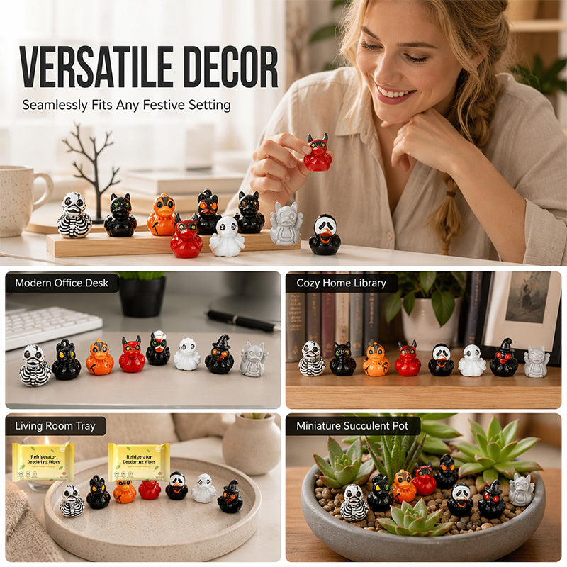 🐥 Halloween Duck Ornaments – Cute Spooky Decor
