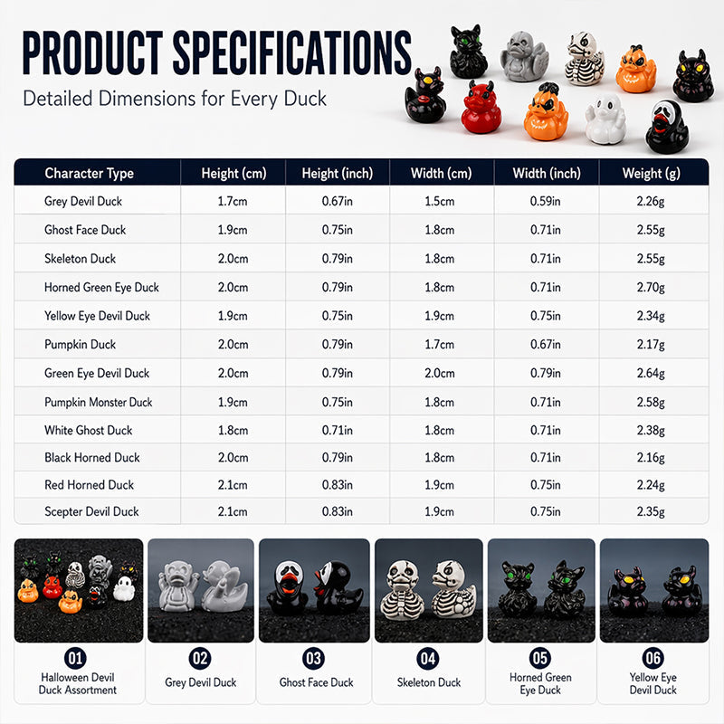 🐥 Halloween Duck Ornaments – Cute Spooky Decor