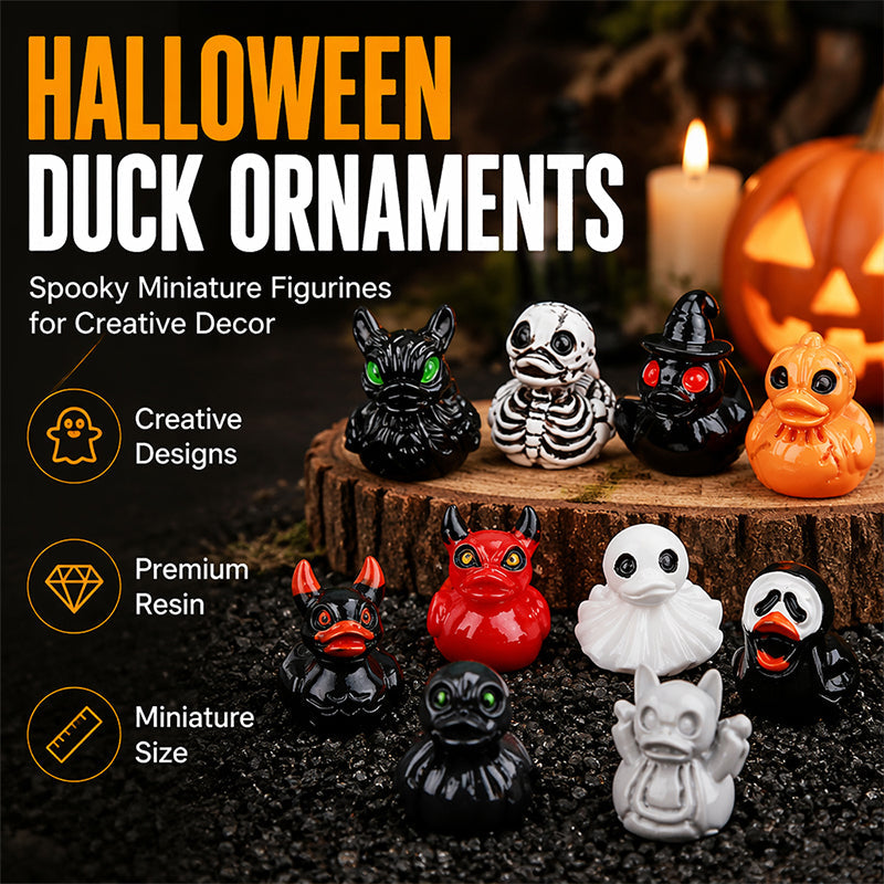 🐥 Halloween Duck Ornaments – Cute Spooky Decor