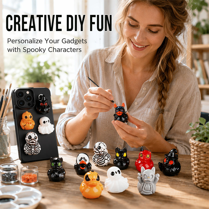 🐥 Halloween Duck Ornaments – Cute Spooky Decor