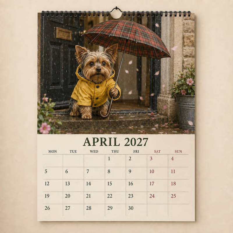 2027 Yorkshire Terrier Wall Calendar
